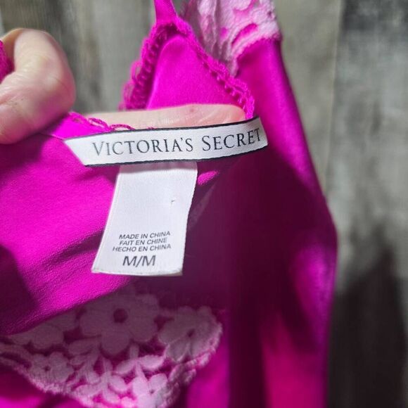 Victoria's Secret Pink Satin Lingerie Lace Slip Dress - Picture 4 of 5